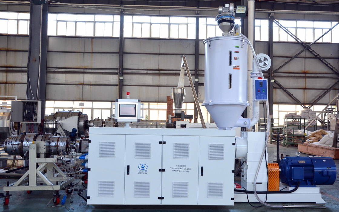 Высоко распространенный HYSJ90/38 160kw 620kg/h Одношрубная экструдер для PE PP профильного листа полые решетчатые листы